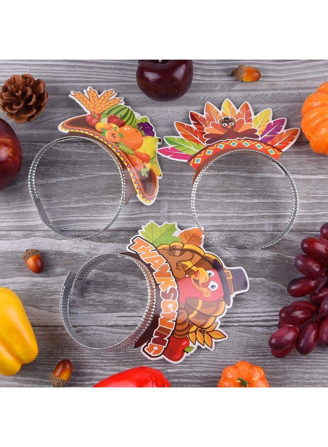 ASTARON 12 Pieces Thanksgiving Headbands for Thanksgiving Decorations, Thanksgiving Turkey Headbands for Thanksgiving Dinner Decor Thanksgiving Party Supplies - Image 5