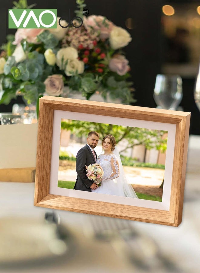 فاو دو 3 قطع إطارات صور، مجموعة إطارات صور زخرفية، إطارات عرض صور كلاسيكية بلون الخشب، ديكور للمكتب المنزلي والمهجع والمدرسة 20.3*25.4 سم - Image 5