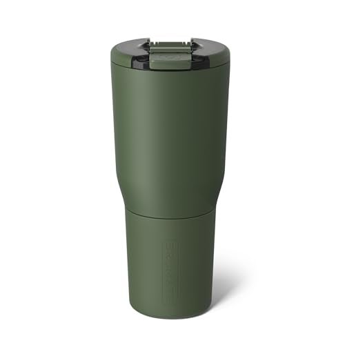 BrÃ¼Mate BrüMate Nav 35oz 100% Leak Proof Insulated Travel Tumbler with Magnetic BevLock™ Lid - Double Wall Cup-Holder Friendly Stainless Steel Mug (OD Green) - Image 1