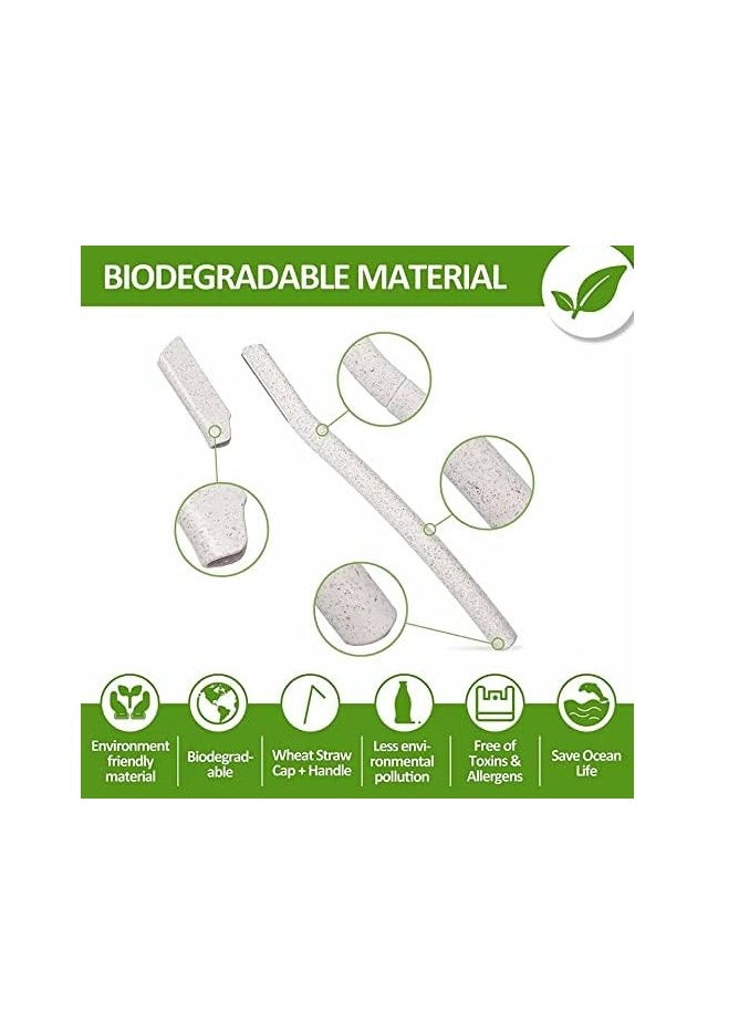 Kanza - 6 Pcs Eyebrow Razor Biodegradable Face Razor Eyebrow Shaper Recycled Wheat Straw Material Face Facial Razors Biodegradable Eyebrow Razor Eco Friendly Beauty Tool Stainless Steel Brow Razor - Image 1