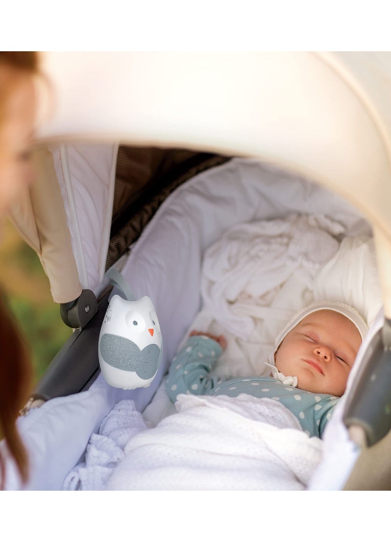 YQbest - Soothing Sounds Baby Lullaby Sound Machine Speaker with 12 Customizable Timer Fun and Cute Owl Design Hanging Loop Stroller, Carrier, Crib, Car Seat Portable Travel Battery - Image 1