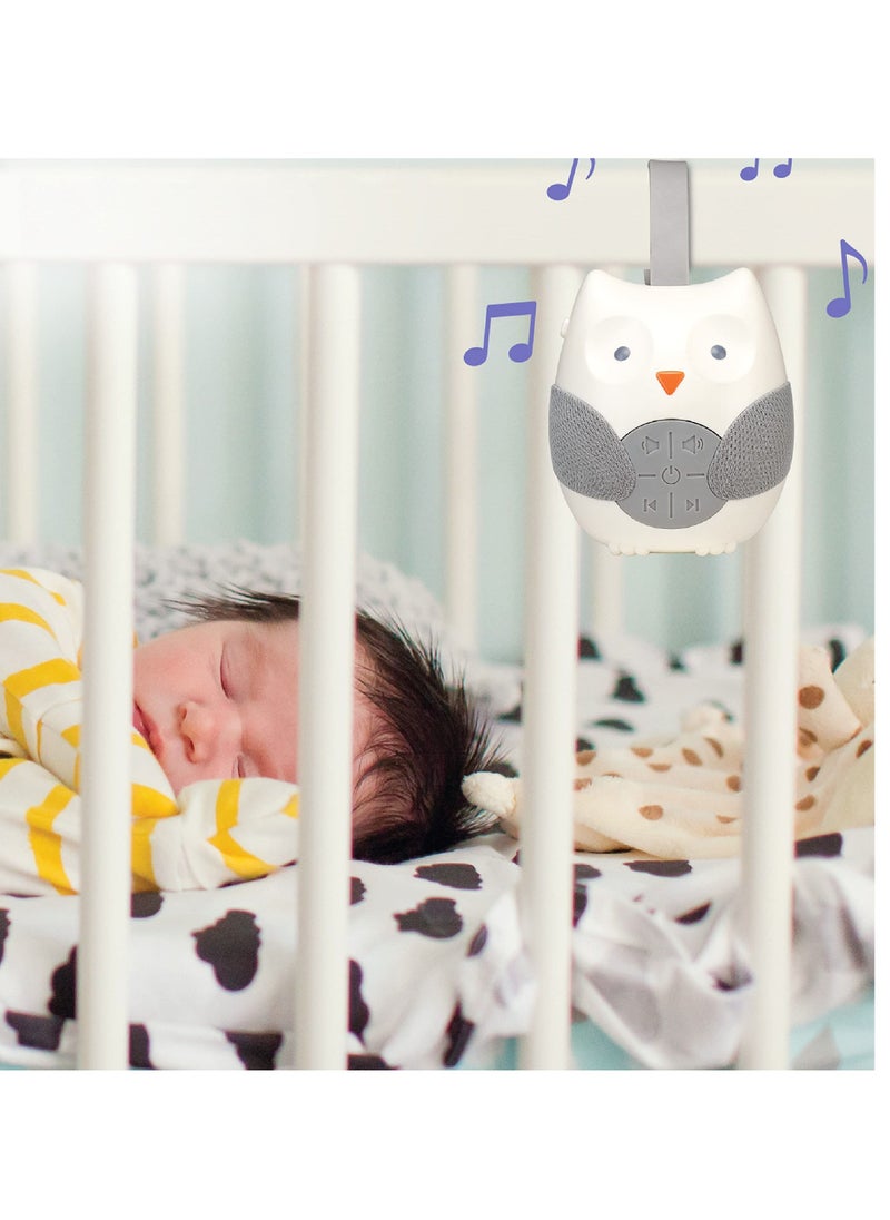 YQbest - Soothing Sounds Baby Lullaby Sound Machine Speaker with 12 Customizable Timer Fun and Cute Owl Design Hanging Loop Stroller, Carrier, Crib, Car Seat Portable Travel Battery - Image 1