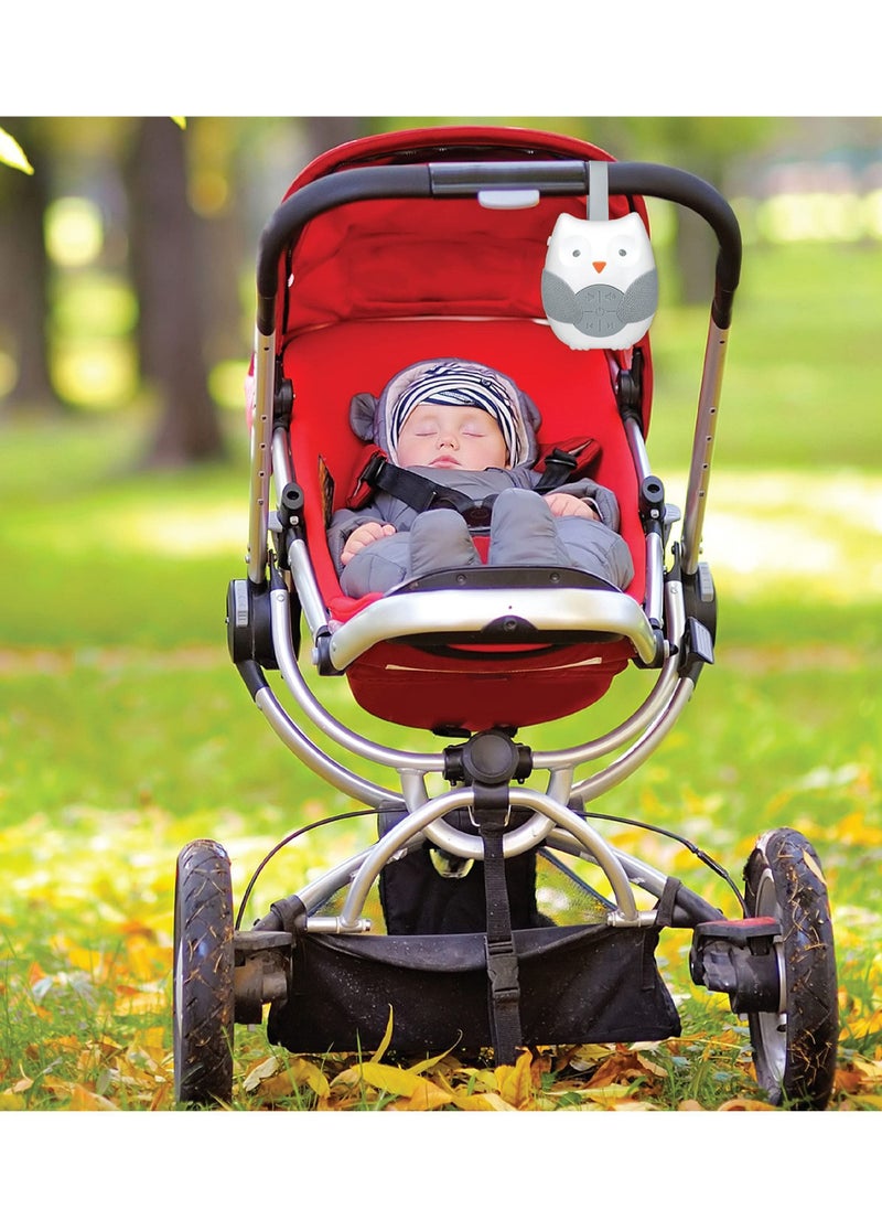 YQbest - Soothing Sounds Baby Lullaby Sound Machine Speaker with 12 Customizable Timer Fun and Cute Owl Design Hanging Loop Stroller, Carrier, Crib, Car Seat Portable Travel Battery - Image 1