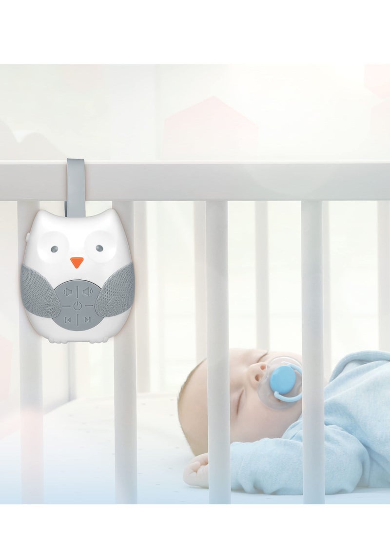 YQbest - Soothing Sounds Baby Lullaby Sound Machine Speaker with 12 Customizable Timer Fun and Cute Owl Design Hanging Loop Stroller, Carrier, Crib, Car Seat Portable Travel Battery - Image 1