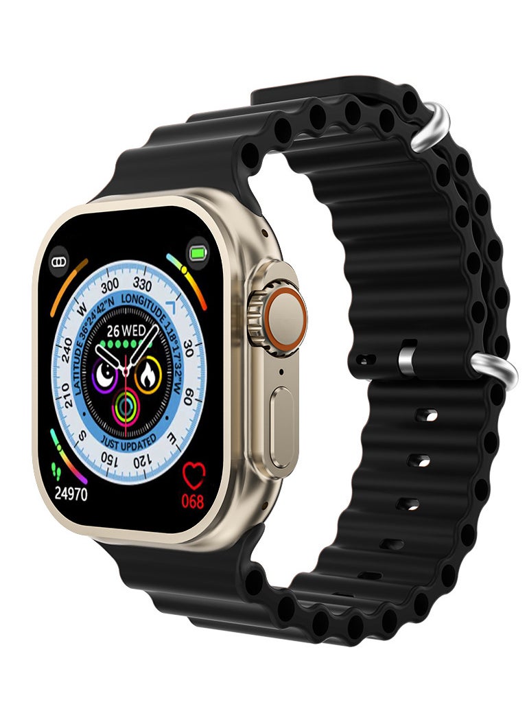 S8 Ultra S8 Ultra Max Smartwatch Series 8 Answer Call 49mm Size 2.08" Screen NFC Sports Wireless Charging Black  - Image 1