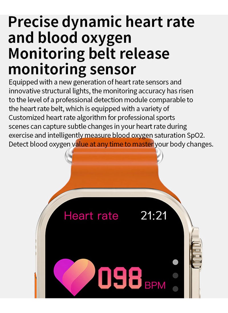 S8 Ultra S8 Ultra Max Smartwatch Series 8 Answer Call 49mm Size 2.08" Screen NFC Sports Wireless Charging Black  - Image 4