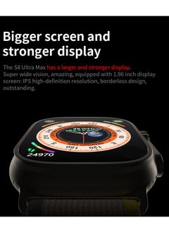 S8 Ultra S8 Ultra Max Smartwatch Series 8 Answer Call 49mm Size 2.08" Screen NFC Sports Wireless Charging Black  - Image 5