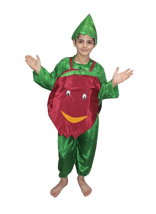 Kaku Fancy Dresses Kaku Fancy Dresses Polyester Pomegranate Fruits Costume -Maroon, 3-4 Years, for Boys & Girls  - Image 1