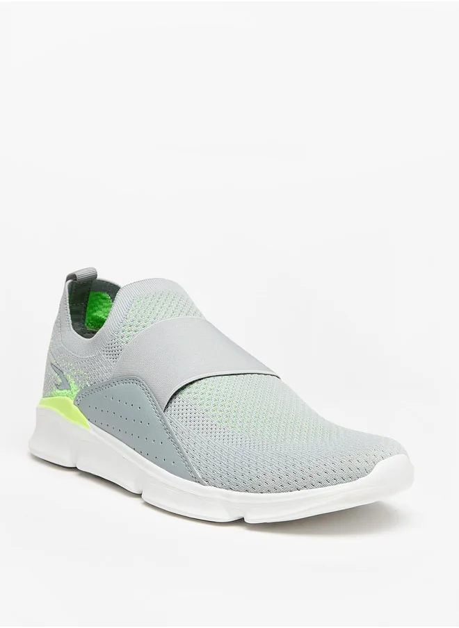 داش Men Textured Slip-On Sports Shoes with Panel Detail