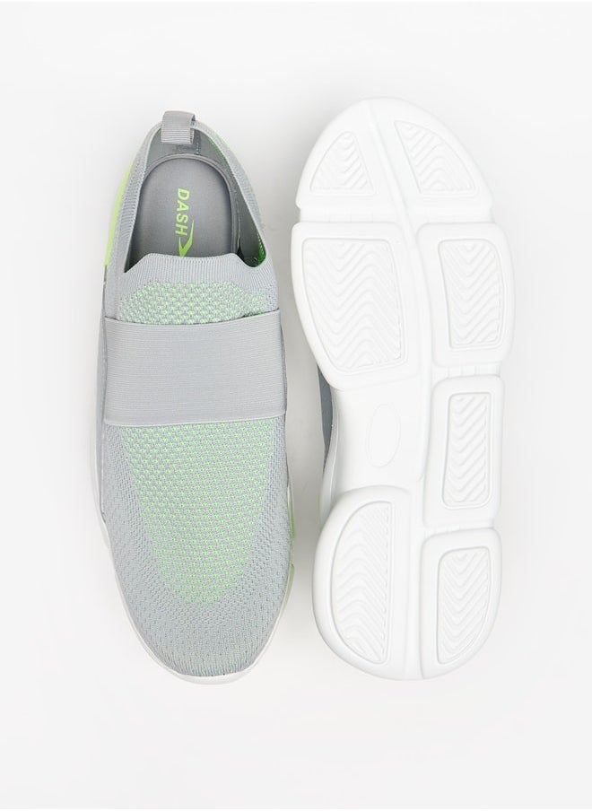 Dash - Men Textured Slip-On Sports Shoes with Panel Detail - Image 1