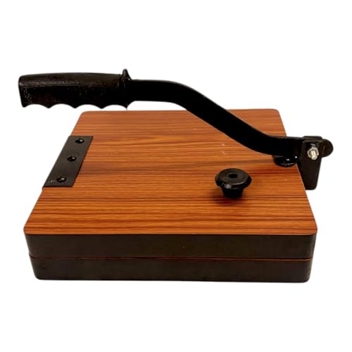 Achleshwar Wooden Manual Heavy Square Wooden Board Papad-Puri-khakhra Press Maker Plywood Machine with Iron Handle Roti Maker Press Machine with Handle for Kitchen Home (11Inch) - Image 1