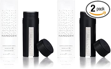 Nanogen Instant Thickening Hair Fibres Medium Brown 30g Natural Keratin fibers cover thinning hair extensions alopecia Thicker fuller hair instantly Pack of 2 - Image 1