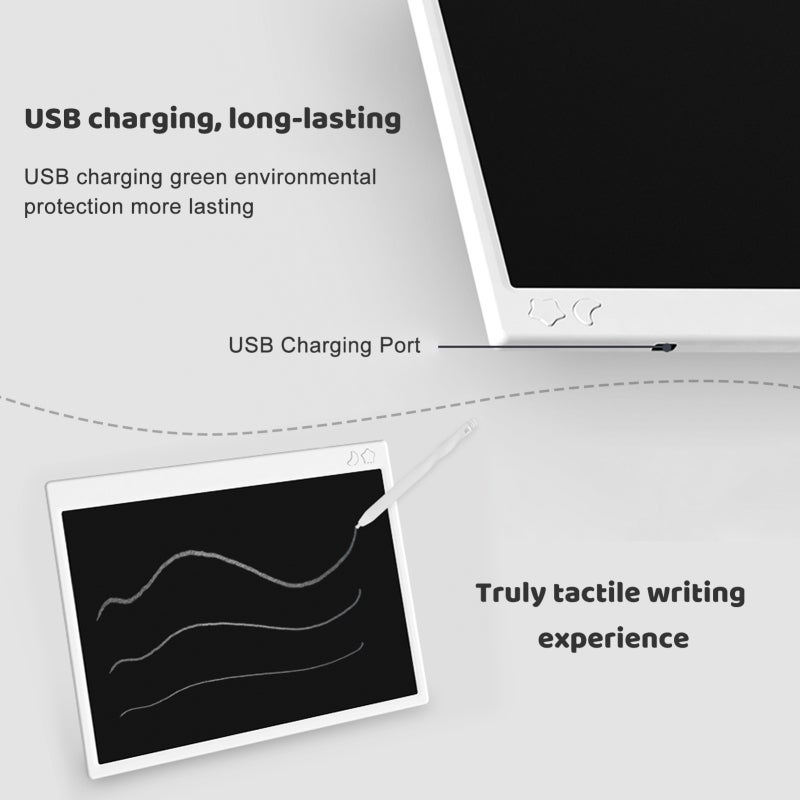 لوحة كتابة LCD وردية مقاس 16 بوصة مع شاشة عرض كبيرة - لوحة رسم قابلة لإعادة الشحن عبر USB للأطفال والكبار - Image 4