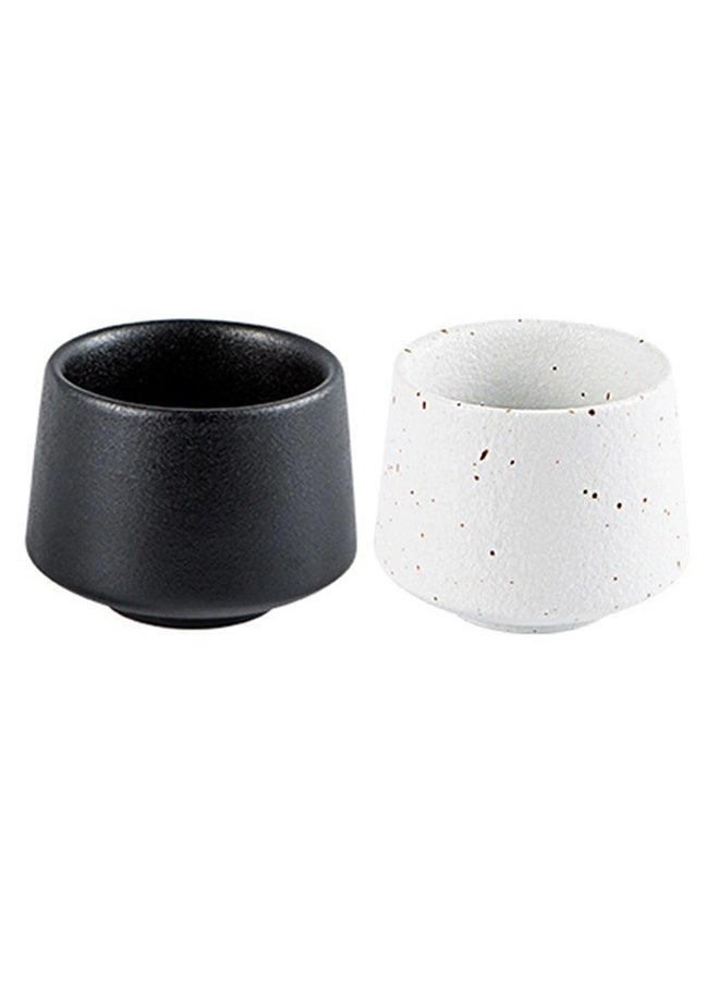 HOOPZOZA HOOPZOZA Ceramic Coffee Cup Mugs Espresso Cup 190mL for Turkish Tea Cappuccino Latte (white/black)  - Image 1