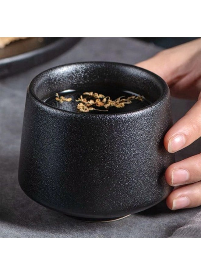 HOOPZOZA HOOPZOZA Ceramic Coffee Cup Mugs Espresso Cup 190mL for Turkish Tea Cappuccino Latte (white/black)  - Image 2