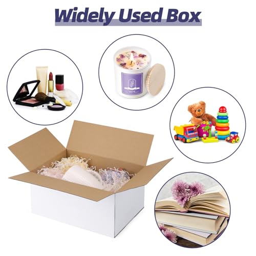 SPEPLA Shipping Boxes 10x7x5 Set of 40, White Corrugated Cardboard Box for Mailing Business Packaging - Image 2