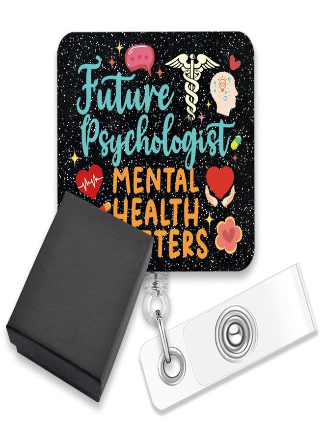 AGMDESIGN Future Psychologist Mental Health Matters Retractable Badge Reel, Funny Nurse ID Retractable Badge Reel for Psychology Students Psychotherapists Physician Assistants MD - Image 1