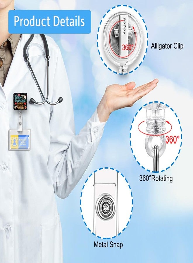 AGMDESIGN Future Psychologist Mental Health Matters Retractable Badge Reel, Funny Nurse ID Retractable Badge Reel for Psychology Students Psychotherapists Physician Assistants MD - Image 3