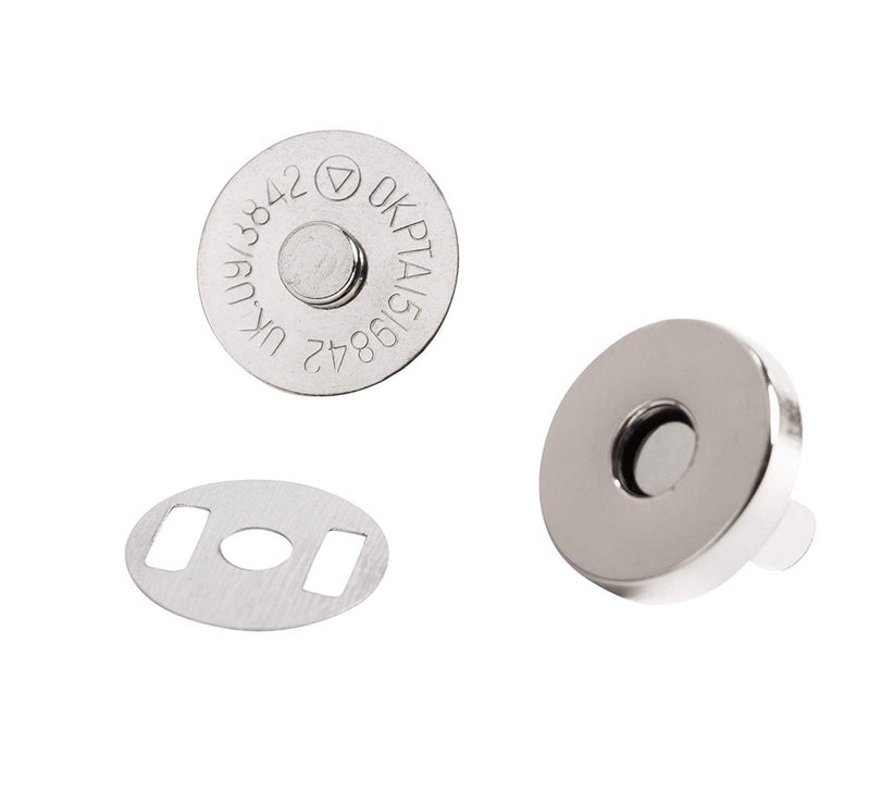 ProKart Magnet Button, Clasps, Snaps, Fasteners for Purse, Bags, Clothes and DIY Works Size 18x18mm Approx-10 Pcs (Pairs) with Washers - Image 5