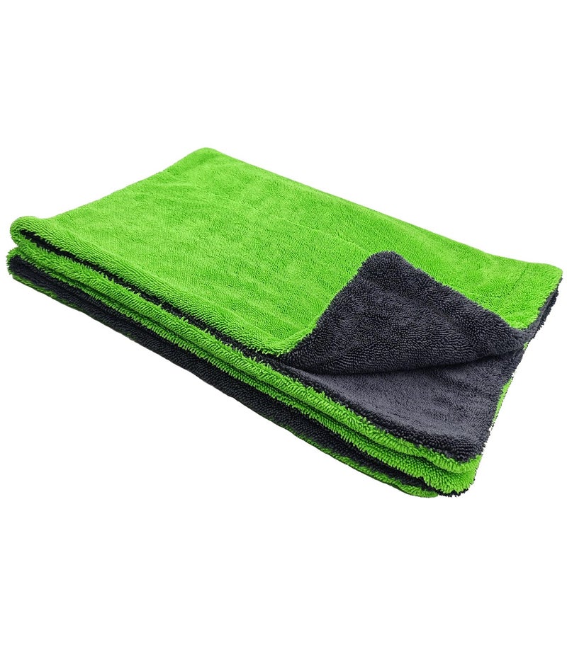 YeewayVeh 28" x 36" Car Drying Towel Extra Large, 1400 GSM Double Sided High Absorbent Car Wash Drying Towels, No Scratches or Streaks, Quick Dry Microfiber Towels Drying for Cars Truck SUV, Green - Image 1