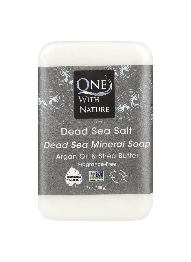 ONE WITH NATURE One with Nature, Dead Sea Mineral Bar Soap, Fragrance Free, 7 oz (198 g)  - Image 1