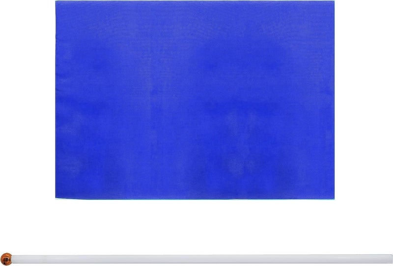 BIGTREE 50 Packs Plain Blue Hand-hold Mini Flag Solid Color DIY Graffiti Banner Referee Flag Party Parade Celebration Sports Kindergarten School Events Festival Outdoor Decoration 14 * 21cm/5.5 * 8.2in - Image 3
