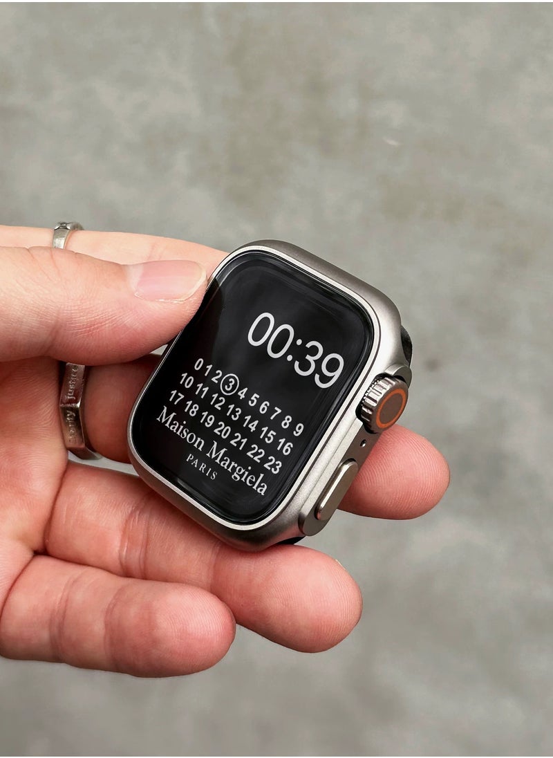 Samu Compatible for Apple Watch Series 7/8/9 45mm 360° Protective Case with Tempered Glass Screen Protector, Unique Design Integrated Protective Hard PC Waterproof Case With Back Cover, iWatch 7/8/9 45mm  - Image 4
