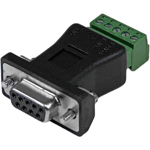 Startech.com StarTechcom RS422 RS485 Serial DB9 to Terminal Block Adapter Serial adapter 5 pin terminal block to DB9 M black TAA DB92422 - Image 1