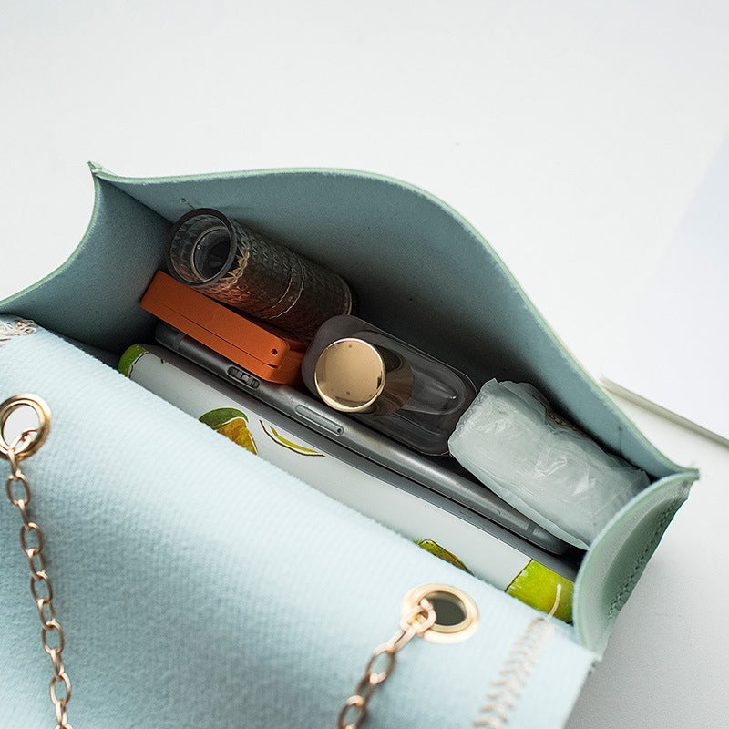 2020 Korean Version Of The New Fashion Joker Ins Color Matching Small Square Bag Shoulder Messenger Bag Chain Women'S Bag - Image 5