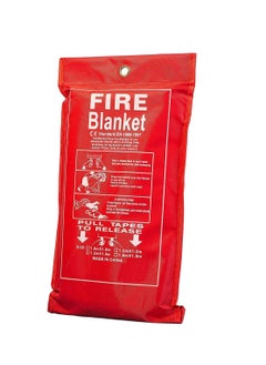 RACO Wall-mounted fiberglass fire blanket with a case and flame-resistant handles that's perfect for a home kitchen, office, restaurant, caravan, etc.  - Image 1