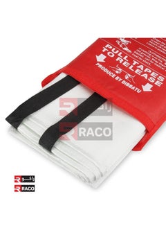 RACO Wall-mounted fiberglass fire blanket with a case and flame-resistant handles that's perfect for a home kitchen, office, restaurant, caravan, etc.  - Image 2