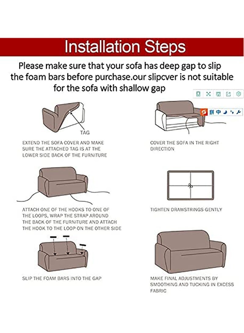 GOLDEN MILLION Stretch Sofa Slipcovers Non-slip Armchair Couch Cover With Elastic Straps Furniture Frotector Washable Anti-Skid - Image 5