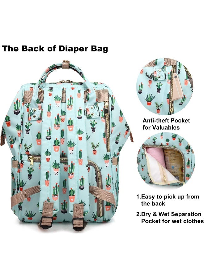 FEWOFJ Cactus Nappy Bag Backpack for Baby Care - Image 4
