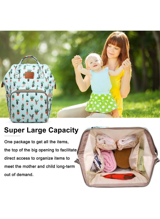 FEWOFJ Cactus Nappy Bag Backpack for Baby Care - Image 3
