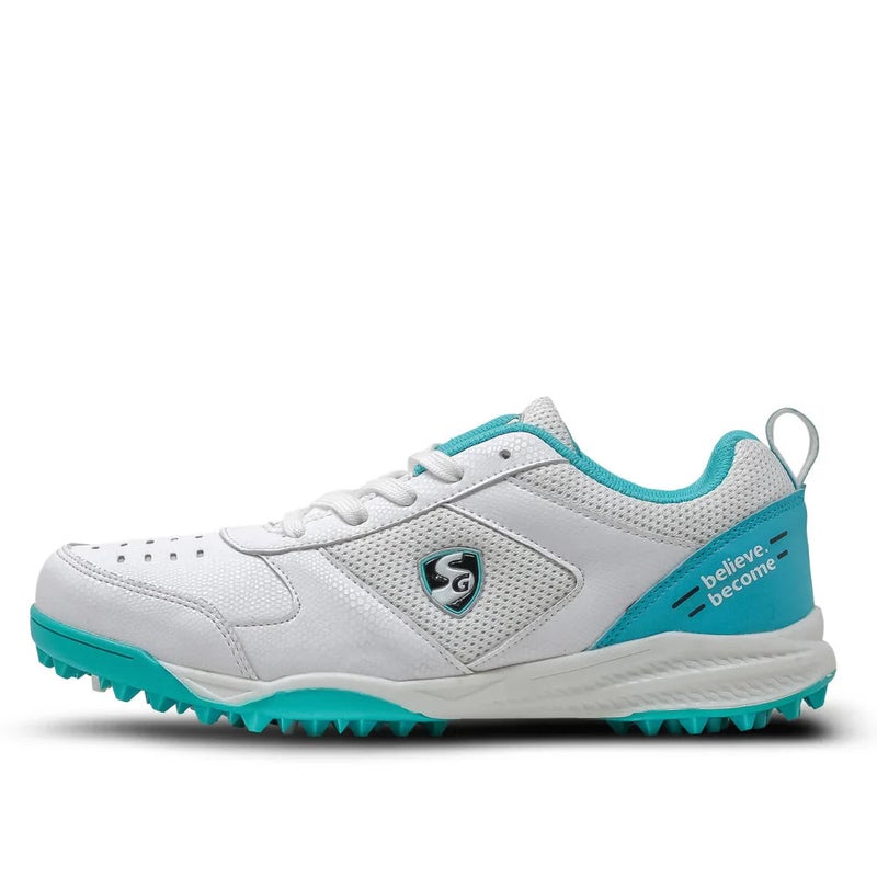 SG Fusion White/Teal Cricket Shoes, UK 7 / EU 40 - Image 2