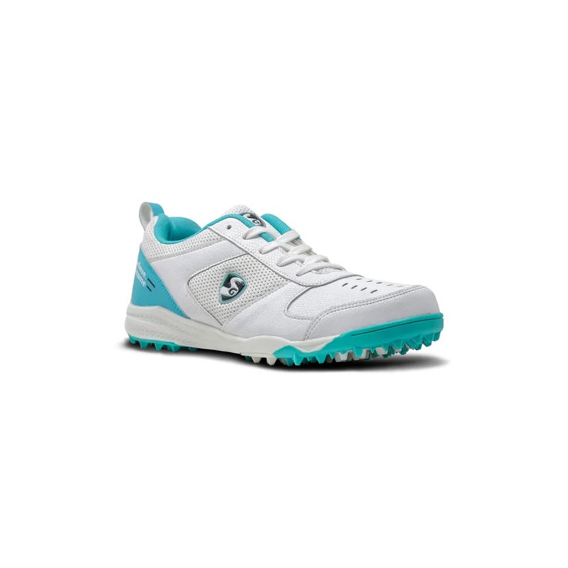 SG Fusion White/Teal Cricket Shoes, UK 7 / EU 40 - Image 1