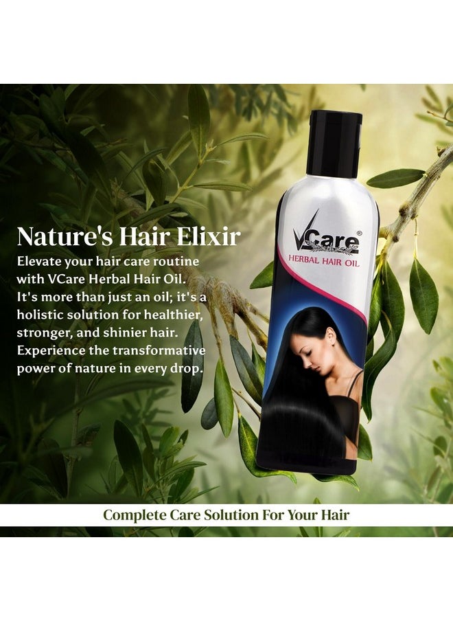 VCare VCare Herbal Hair Oil For Men And Women | Reduces Hair Fall & Dandruff | Helps Hair Growth With 13+ herbal oils |Ideal For All Type Hair Growth 100ml Pack of 3  - Image 2