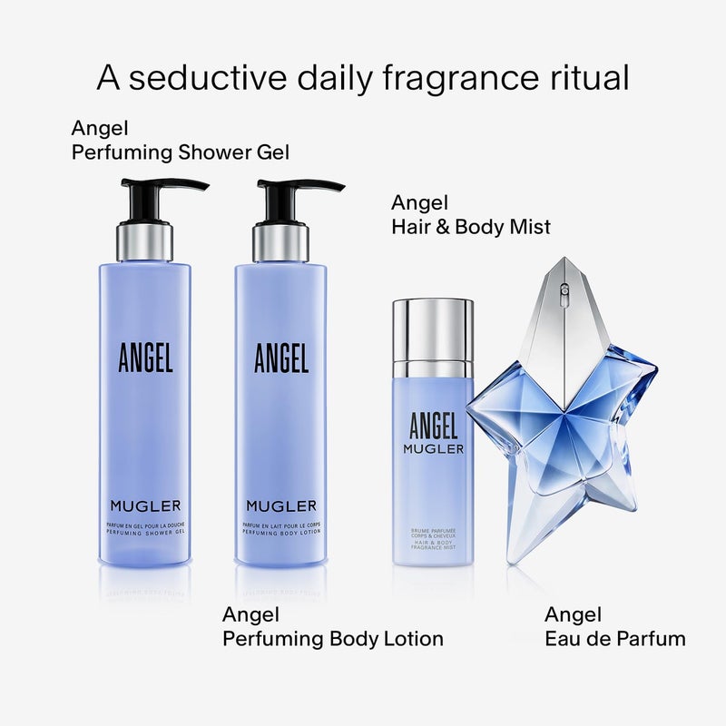 Mugler Angel - Shower Gel - Floral & Woody Womens Scented Body Wash - With Peony, Praline, and Wood Accord- 6.7 Fl Oz - Image 4