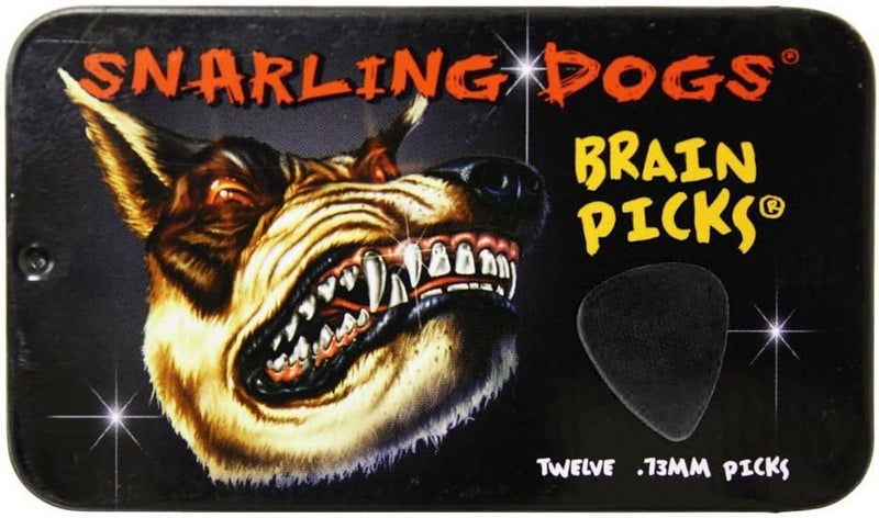 Snarling Dog D'Andrea Snarling Dog Brain Nylon Guitar Picks 12 Pack with Tin Box - Black, 0.88mm - Image 3