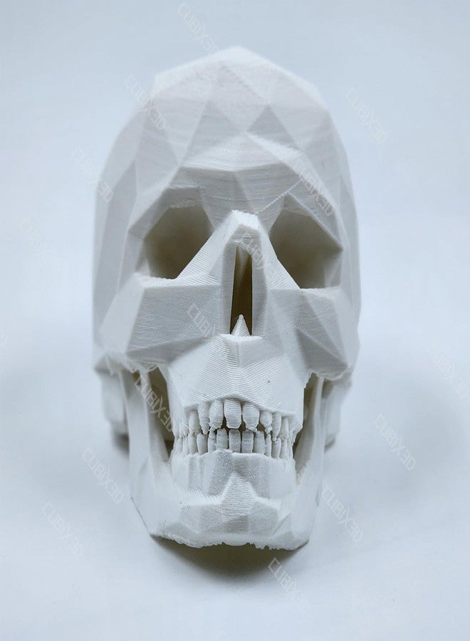 CUBIX3D Low-Poly Skull Sculpture | Modern Geometric Skull Showpiece | Gothic Halloween Decoration & Dark Aesthetic Home Décor - 13 x 8.5 cm - Image 4