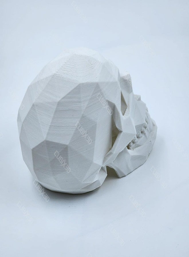 CUBIX3D Low-Poly Skull Sculpture | Modern Geometric Skull Showpiece | Gothic Halloween Decoration & Dark Aesthetic Home Décor - 13 x 8.5 cm - Image 5