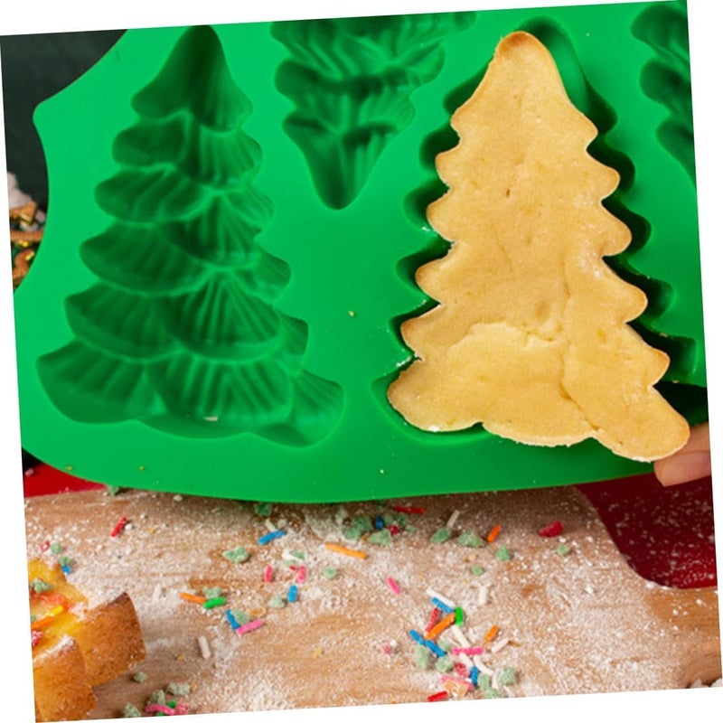 LEGACYCART 5 Cavity Christmas Tree Silicone Mould 9 and 4 Cavity Christmas Fondant Mould for Cake Cupcake Biscuit Chocolate Cookie Candy Mousse Cupcake DIY Christmas Dessert Decorating Pack of 1 - Image 5