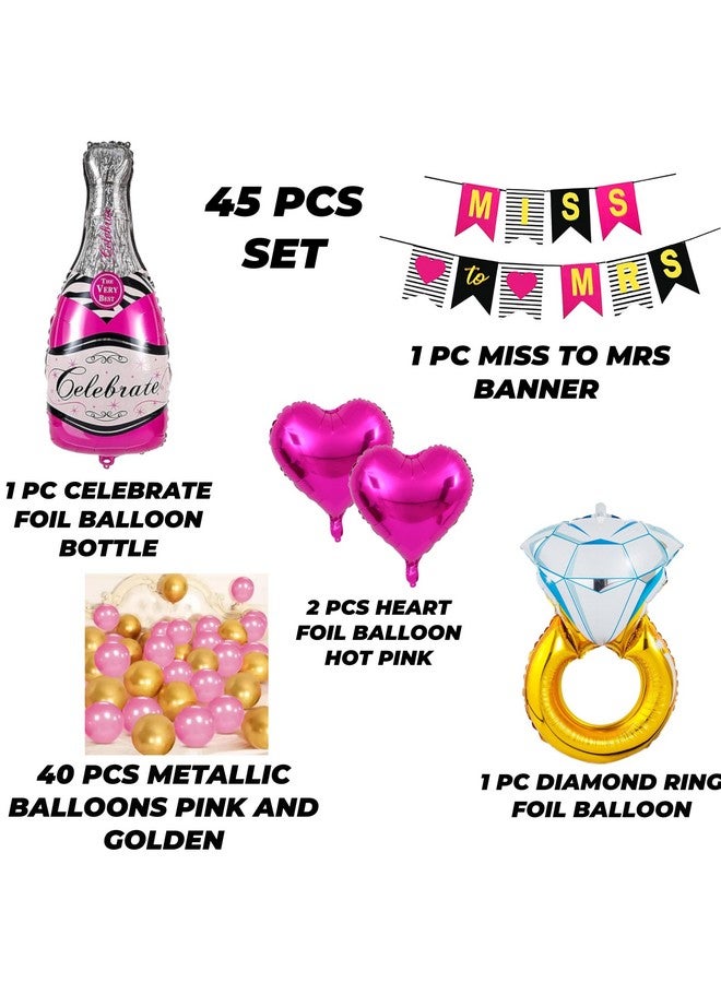 TOYXE Miss to Mrs Girls Bachelor Party Decoration Set of 45 Pcs - Image 2