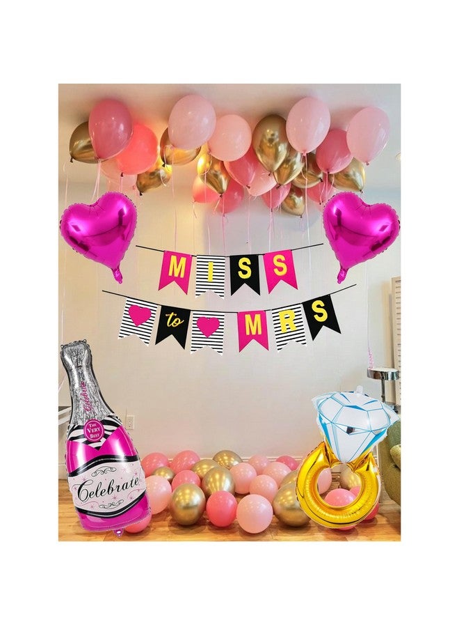 TOYXE Miss to Mrs Girls Bachelor Party Decoration Set of 45 Pcs - Image 1