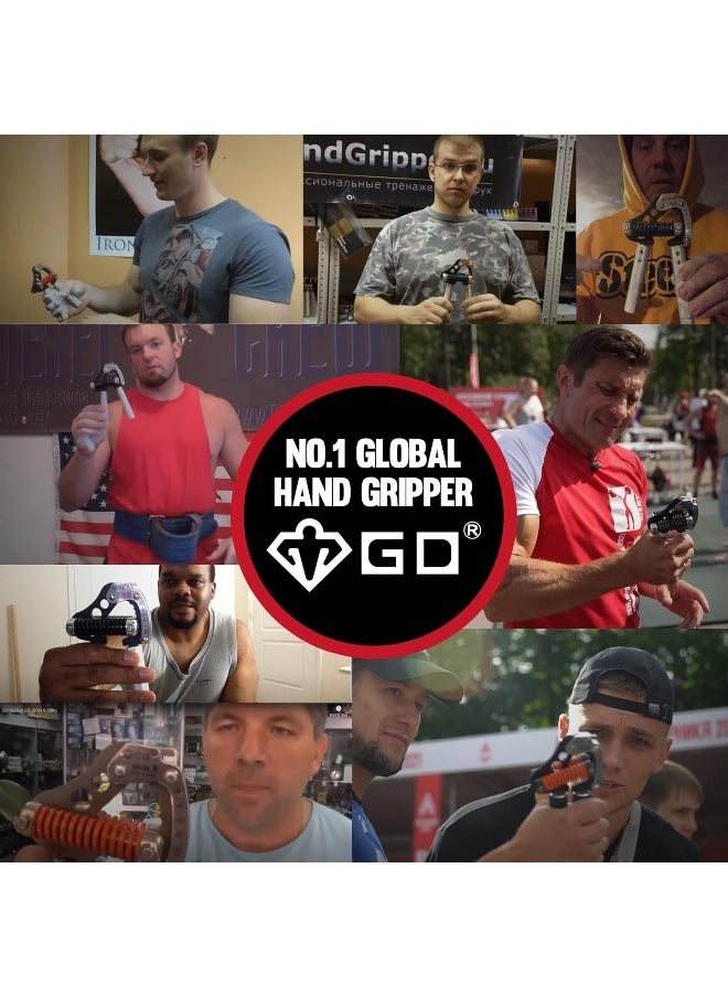 GD - GD Iron Grip Hand Grip Strengthener (Adjustable Hand Grips for Strength Training) Wrist and Forearm Strength Trainer - Image 1
