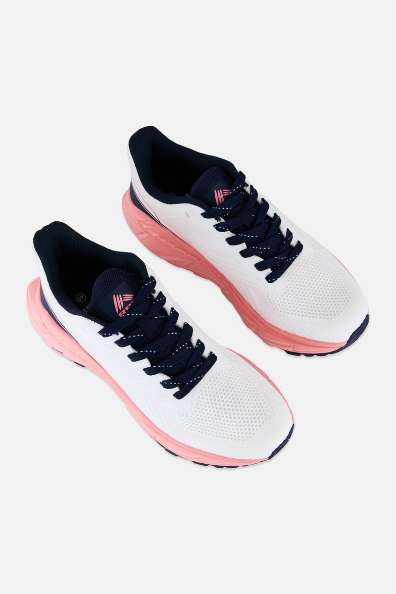 RBX Women Brand Logo Lace Up Outdoor Shoes, White - Image 4