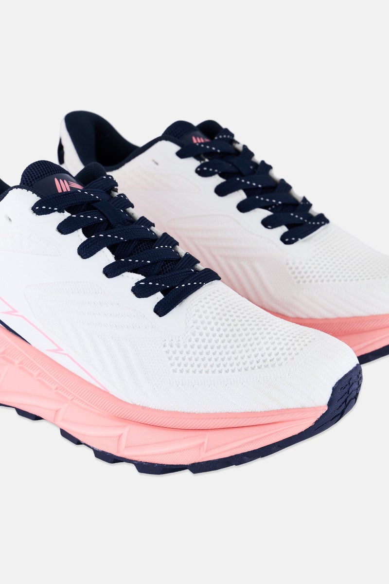 RBX Women Brand Logo Lace Up Outdoor Shoes, White - Image 2