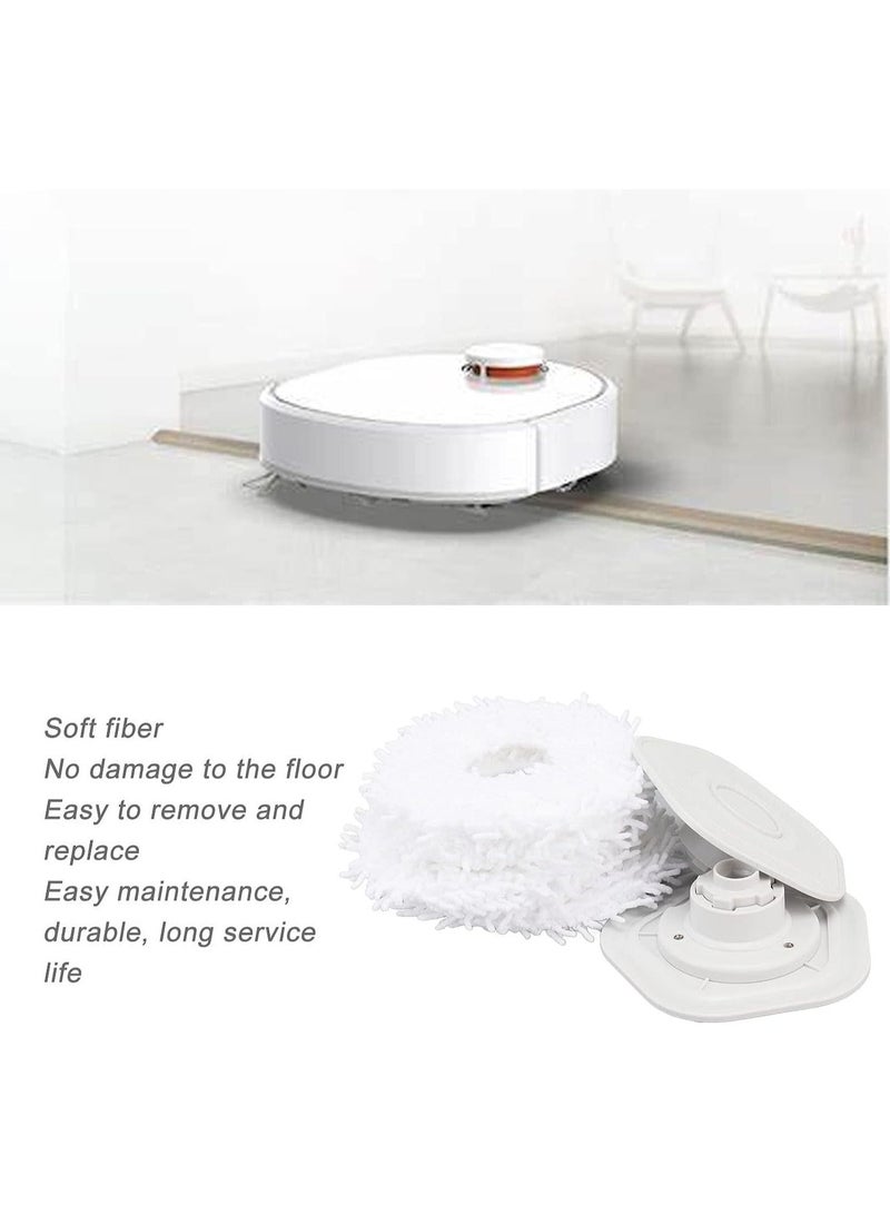 KASTWAVE Mop Cloths for Dreame Bot W10 Pro Vacuum Cleaner with Holder, Washable Replacement Filters Clean Mop Pads, 6 Mop Cloths and 2 Holder  - Image 4