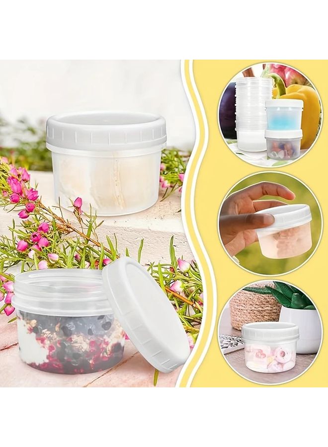 40 قطعة من أوعية تخزين الطعام الصغيرة بسعة 4.06 أونصة مع أغطية لولبية، آمنة للاستخدام في الميكروويف والثلاجة، قابلة للتكديس ومقاومة للتسرب - Image 2