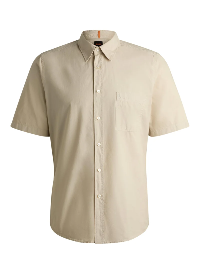 BOSS Regular-fit shirt in cotton poplin